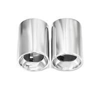 Car Exhaust Tailpipe For BMW X1 F48 2016-2021 304 Stainless Steel Car Exhaust Pipe Decoration Trims Tailpipe 2pcs/lot Tip Tail Throat Tail Pipe(Silver)