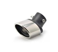 Car exhaust tailpipe For Citroen C4 C5 C3 1pcs Car Stainless Steel Exhaust for Pipe Muffler for Tip End 63mm Interface Exterior Accessories(Bending)