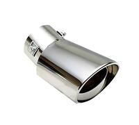 Car Exhaust Tailpipe For Fiat For Tipo For Qubo For Panda For 500X 500L 124 For Croma For Linea Ulysse Car Exhaust Muffler Tip Round Stainless Steel Dual Exhaust Pipes(Bend)