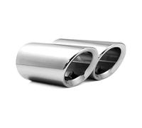 Car Exhaust Tailpipe For Golf 6 7 For VW For Tiguan For Passat Exhaust Muffler Tips Exhaust Muffler Pipe(75mm Silver)