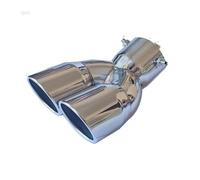 Car Exhaust Tailpipe For Kia Exhaust Tip Double Outlet Muffler Tail Pipe Universal System Car Accessories Nozzle Automobile Exhaust Pipe(58mm SilverStraight)
