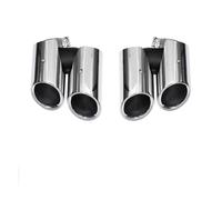 Car Exhaust Tailpipe For Macan 2.0T Exhaust Pipe For GTS Model Quad Black Muffler Nozzle Tip Head 2014 To 2024 Rear Exhaust Pipe End Throat(18-24 Silver)