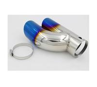 Car Exhaust Tailpipe For Skoda For Octavia A5 A7 For Superb For Yeti 1.4T .6T .6L Car Exhaust End Tip Muffler Pipe Cover 2009-2015 Automobile Exhaust Pipe(Twin outletBlue)