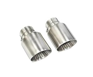 Car Exhaust Tailpipe For VW For GTI MK7 For Golf 7 Nozzle 60MM 63mm Muffler Tip 1 Pcs Matte Stainless Steel Car Exhaust Tip System Pipe Universal Exhaust Tip(ID63MMOD114MM)