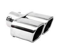 Car Exhaust Tailpipe Muffler Tip Dual Outlet Universal Square Exhaust Pipe Stainless Steel Nozzle Car Tail Throat Accessories Tail Throat Tail Pipe(Innet 75mm A)