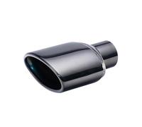 Car Exhaust Tailpipe Stainless Steel Car Exhaust End Tip Interface 57mm Slant Rolled Outlet Auto Muffler Tail Pipe Silencer For A G Accessories Exhaust Muffler Pipe(Black)
