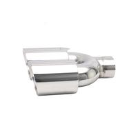 Car Exhaust Tailpipe Stainless Steel Car Exhaust End Tip Interface 63mm Round 89mm Outlet Muffler Tail Pipe Double Wall Throat Automobile Tailpipe