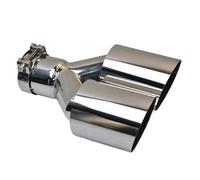 Car Exhaust Tailpipe Stainless Steel Muffler Double Tube Exhaust Tail Pipe Automotive Rear Throat Parts Tail Throat Tail Pipe(IN51-0UT89mm)