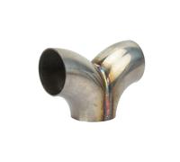 Car Exhaust Tailpipe Tail Throat Universal Stainless Steel Exhaust Pipe Y-type Three-way Connector(76mm)