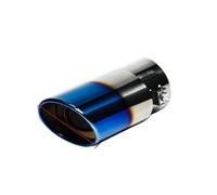 Car Exhaust Tailpipe Universal 2.5" Inlet Exhaust Muffler Tip Pipe: Stainless Steel Chrome Trim Tailpipe, Rear Throat For Most Cars Automobile Tailpipe(E)