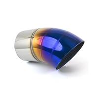 Car Exhaust Tailpipe Universal 51mm 63mm Exhaust Muffler Tip Stainless Steel Welded Tailpipe Muffler Nozzle 2 Inch 2.5 Inch Exhaust Rear Exhaust Pipe End Throat(Blue 51-89)