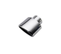 Car Exhaust Tailpipe Universal Stainless Steel Car Exhaust End Tip Interface 60mm Slant Rolled Outlet Auto Muffler Tail Pipe Silver Exhaust Muffler Pipe