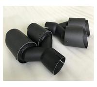 Car exhaust tailpipes Carbon fibre styling Stainless steel Universal DUAL Automobile exhaust pipe Muffler Car accessories modification Bumper tailpipes(70-89MM)