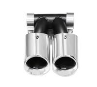 Car exhaust tailpipes For Cayman 981 For Boxster Muffler Tip Tailpipe Exhaust Nozzle 1 PCS Dual Car Exhaust Tip Tailpipe trim strips(Silver A)