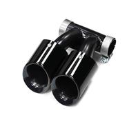 Car exhaust tailpipes For Cayman 981 For Boxster Muffler Tip Tailpipe Exhaust Nozzle 1 PCS Dual Car Exhaust Tip Tailpipe trim strips(Black A)
