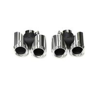 Car exhaust tailpipes For Land For Rover For Defender 2020 2021 L663 P40090 2.0T 110 3.0T Nozzle Dual Exhaust Tips Pipe Muffler Tip Bumper tailpipes(Silver 3.0t)