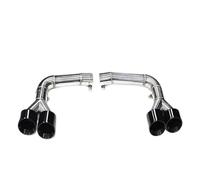 Car Exhaust Tailpipes For Q8 2019 To 2023 Upgraded SQ8 Quad Muffler Headers Systems Nozzles(Black)