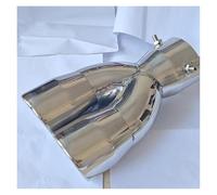 Car exhaust tailpipes For Toyota For Hyundai For VW Nozzle For Muffler Dual Outlet Exhaust Tip Silver Tails Stainless Steel Car Accessory Muffler tailpipes(Straight)