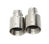 Car exhaust tailpipes For VW For GTI For MK7 For Golf 7 1 Pcs Matte Stainless Steel Car Exhaust Tip Pipe Universal Nozzle 60MM 63mm Muffler Tip Tailpipe trim strips(ID57MMOD114MM)