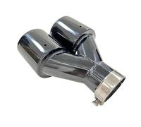 Car exhaust tailpipes Fullstar 1pc exhaust pipe Titanium black Tail throat refit 4 exits Personalized Voice Y-shaped double output large caliber Rear muffler tailpipe(63mm-89mm)