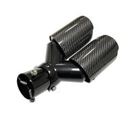 Car exhaust tailpipes The carbon fiber tailpipe of the auto parts exhaust pipe is adjustable, and the Y-shaped double outlets are flush Bumper tailpipes(66mm-89mm)