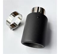 Car Exhaust Tip 1 Pcs Exhaust Tip Matt Carbon Fiber Sliver Pipe System Muffler Tailpipe For All Car Exhaust Tips(ID 54-OD 76)