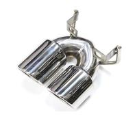 Car Exhaust Tip 1 PCS For Q2 2021 Right Decorative Exhaust Tip Stainless Steel Muffler Dual Out Pipe Nozzle Tail Throat