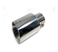Car Exhaust Tip 1 Pcs Glossy Stainless Steel Car Muffler Tip Exhaust Pipe Universal 57MM 60MM 63mm Tail Throat(ID 48mm-OD 114mm)
