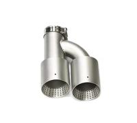 Car Exhaust Tip 1 PCS Matte Stainless Steel Dual Exhaust Tip Universal System Muffler H TYPE Nozzle For Golf R MK7 GTI End Exhaust Pipe(Right ID 51 OD 101)