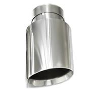 Car Exhaust Tip 1 Pcs Universal Exhaust Tip Stainless Steel Muffler Tailpipe Oblique Customized Size Car Tail Throat(ID60MM OD89MM)
