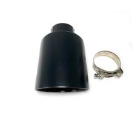 Car Exhaust Tip 1 Piece Exhaust Nozzle Matte Black Stainless Steel Car Muffler Tip System Pipe Universal For VW GTI MK7 For Golf 7 Exhaust Whistle(ID 73-OD 89)