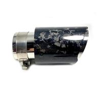 Car Exhaust Tip 1 Piece Universal Car Forged Carbon Muffler Tip Exhaust System Straight Stainless Exhaust Mufflers Nozzle(ID 70mm-OD 76mm)