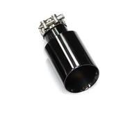 Car Exhaust Tip 1Piece Car Black Stainless Steel Exhaust Muffler Tip End Bevel Edge Outlet Universal Modified Pipe Accessories Tail Throat(ID51MMOD114MM)