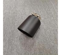 Car Exhaust Tip 1Piece Matte Black Stainless Steel Car Muffler Tip System Pipe Universal Exhaust For VW GTI MK7 For Golf 7 Nozzle Exhaust Whistle(70 IN 101 OUT)