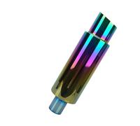 Car Exhaust Tip 2.5inch Exhaust Muffler Pipe 63mm Turbo Sound Boost Tuning For Universal Racing Car Modified Staineless Steel Chrome Tip System Muffler Tip(Plate Color)