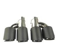 Car Exhaust Tip 2 PCS Car Exhaust Pipe H Model Carbon Exhausts Dual End Tip Muffler Pipes Tail Tips For Benz End Exhaust Pipe(IN 51-OUT 76)