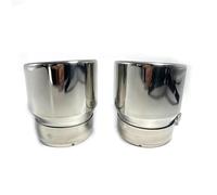 Car Exhaust Tip 2PCS 304 Stainless Steel Exhaust Tip Muffler Tailpipe Car Accessoriess Modification For BMW For M2 For M3 For M4 For M5 For M6 Exhaust Tips(67mm In 89mm Out)