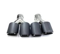 Car Exhaust Tip 2PCS Car Modification Universal Dual Sandy Exhaust Pipe Muffler Tip For BMW 3 Series End Exhaust Pipe(ID 80-OD 101)