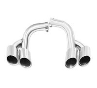 Car Exhaust Tip 2pcs/lot Car Exhaust Tip For BMW X6 E71 35i 50i For M50D 2008-2013 Quad Muffler Tailpipe Nozzle Muffler Tip(Silver)