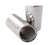 Car Exhaust Tip 2Pcs/Set Atreus Car Exhaust Muffler Tip Pipe Auto Accessories For VW For Passat B7 For CC For Tiguan 2011 2012 2013 2014 2016 Muffler Tip(Silver)