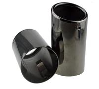 Car Exhaust Tip 2pcs/set Exhaust Muffler Tips For BMW E46 E38 E90 E60 E36 F30 X3 E83 Muffler Tip(Black)