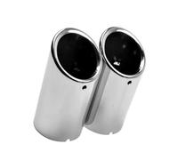 Car Exhaust Tip 2pcs/set Exhaust Muffler Tips For BMW E46 E38 E90 E60 E36 F30 X3 E83 Muffler Tip(Silver)
