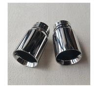 Car Exhaust Tip 304 Silver Stainless Steel Exhaust System Muffler Pipe End Flat Edge Outlet Universal Exhaust Pipe Accessories(ID 70MM-OD 76MM)