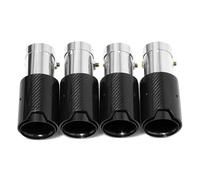 Car Exhaust Tip 4pcs For Bmw For M3 For E9x E90 E92 E93 Exhaust Tip 80mm Gloss Black Carbon Fiber Tips 190mm Muffler Tips Tail Throat(Rhd Gray)