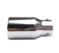 Car Exhaust Tip Adjustable 1.7"-2.5" Inlet To 4" Outlet Stainless Steel Exhaust Tip 7.67" Long Universal Bolt-On Design For 1.7-2.5" Tailpipes Tail Throat(Silver)