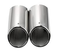 Car Exhaust Tip Auto Muffler Pipe Cover For Vw For Tiguan For Passat B7 For Cc 2pcs Rear Tail Throat(Silver)