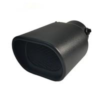 Car Exhaust Tip Black Square Ooutlet Nozzle For Muffler Stainless Steel Bolt-On Pipe Straight Tail Throat Accessory Car Exhaust Pipe
