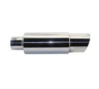 Car Exhaust Tip Car Exhaust Pipe Muffler Tail Pipe Universal Stainless Steel Interface 51 57 63mm(A silver 51mm)