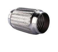 Car Exhaust Tip Car Exhaust Tube Telescopic Flexible Connection Braid Bellows Stainless Steel Muffler Pipe Connector Welded Universal(51MM-165MM)