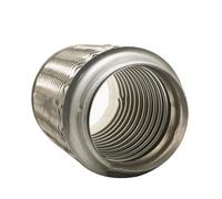 Car Exhaust Tip Car Exhaust Tube Telescopic Flexible Connection Braid Bellows Stainless Steel Muffler Pipe Connector Welded Universal(I.D 63MM-120MM)
